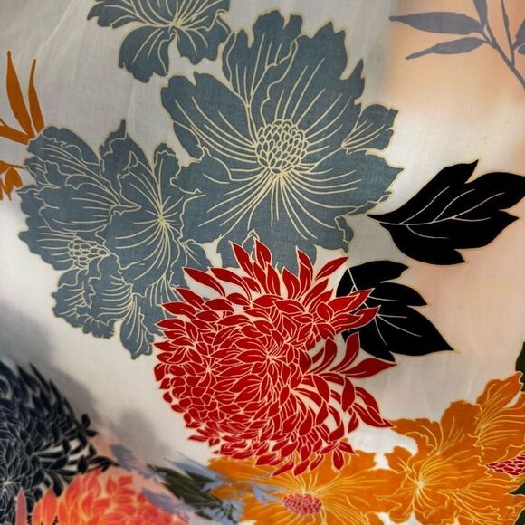 Zara Floral Print  Multicolor Bohemian Elastic Waist  Back Zipper SZ XS #2413 - Picture 12 of 14